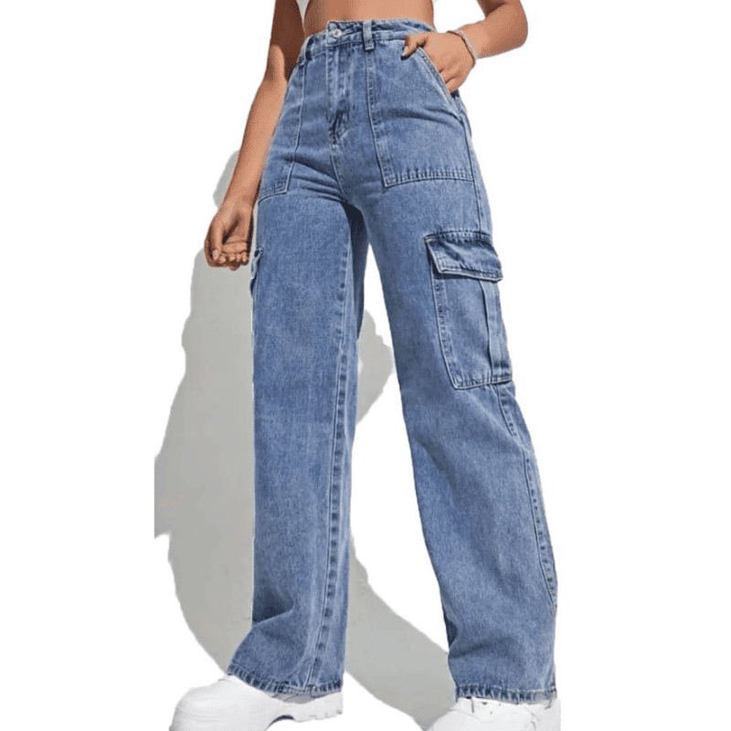 Calça Jeans Feminino Multi Bolsos