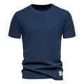 Camiseta Masculina De Algodão Azul