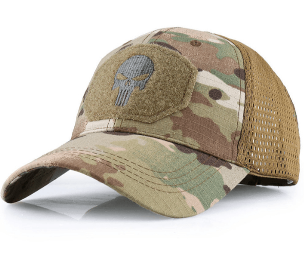 Boné Camuflado Multicamadas Ajustável - SkullHat - Loja Justa